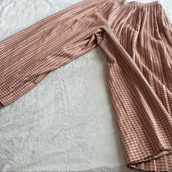 NWT Massimo Dutti Wide Leg Culotte Pleated Houndstooth Trouser Pants Spring 2018 - Picture 10 of 17